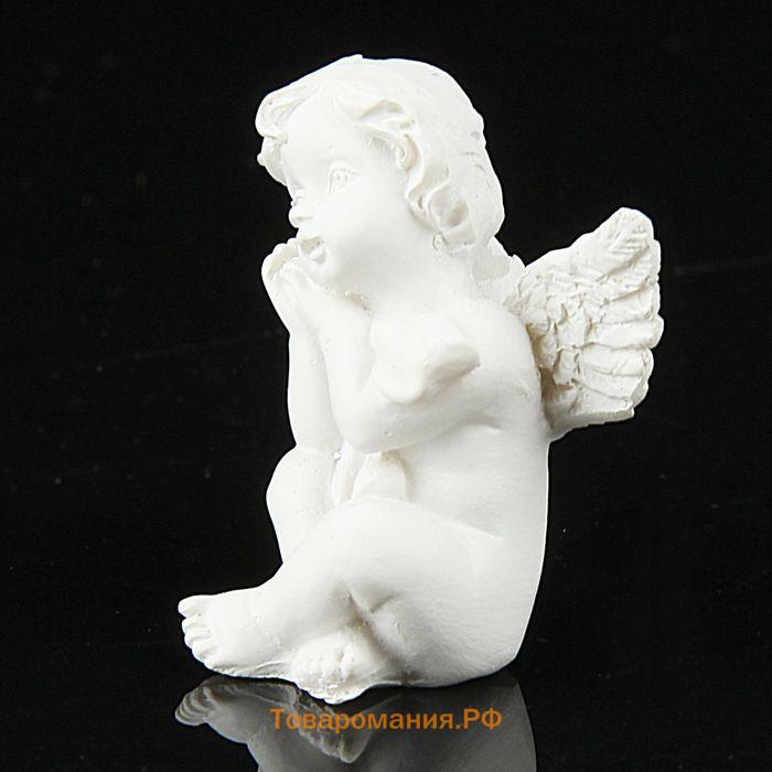 Сувенир полистоун "Ангелок отдыхающий" 3,8х2,6х3 см, МИКС