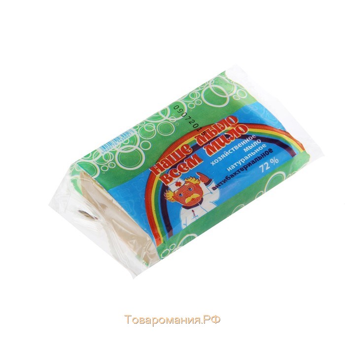 Хозяйственное антибактериальное мыло ГОСТ-30266-95 72%, в упаковке, 150 г