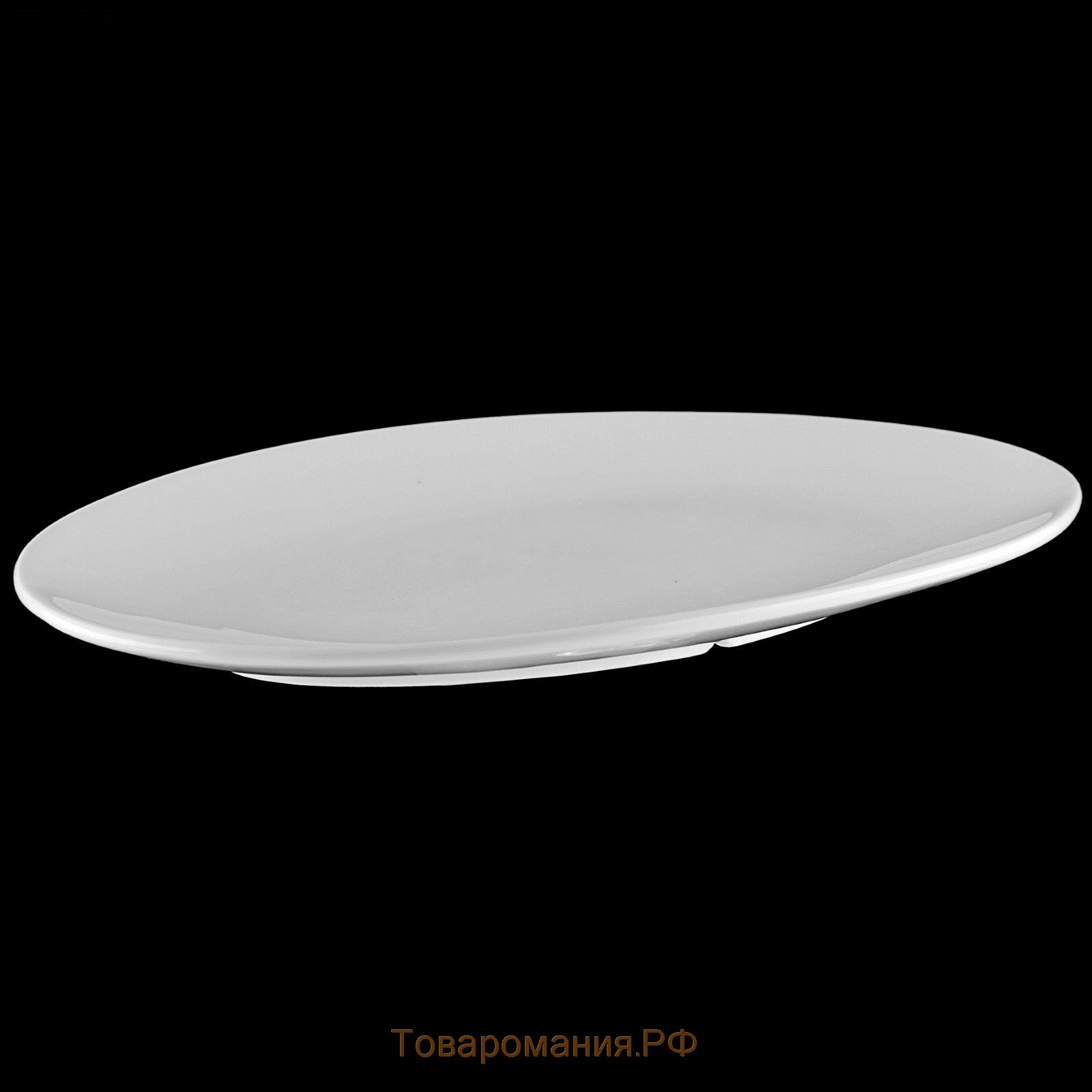 Блюдо фарфоровое овальное Wilmax Olivia, 13,5×20 см, цвет белый