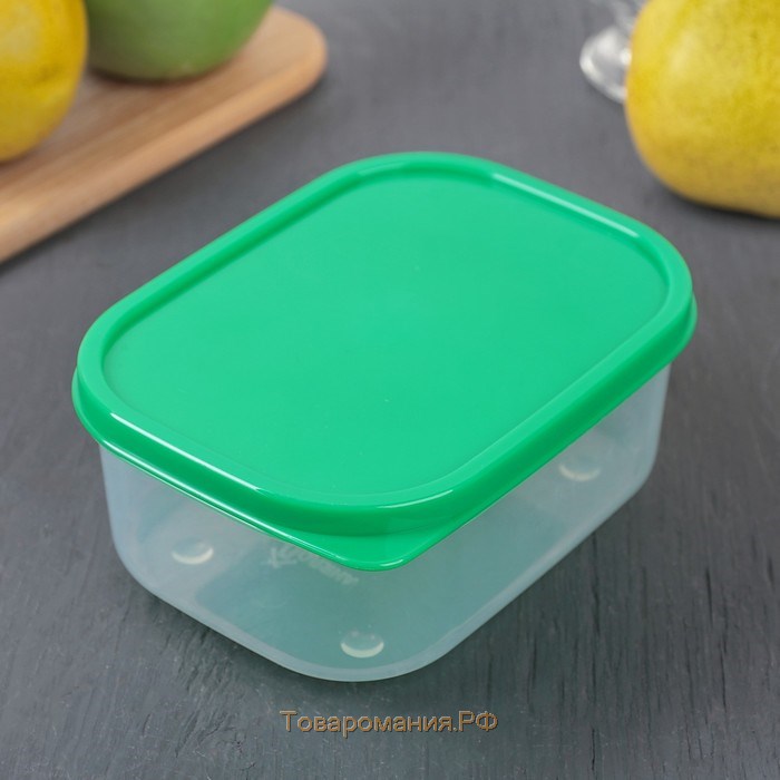 Набор контейнеров пищевых прямоугольных, 3 шт: 150 мл, 500 мл, 1,2 л, цвет зелёный