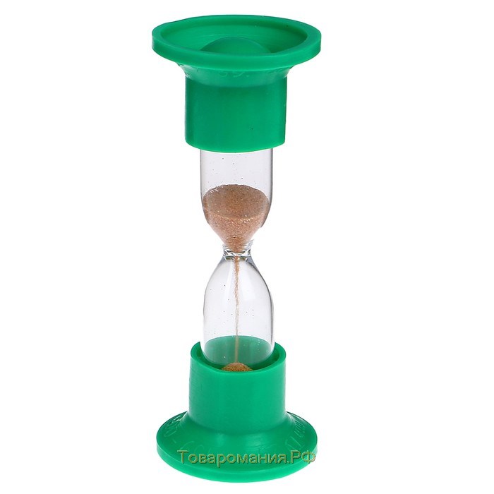 Песочные часы настольные на 1 минуту, h-12 см, d - 4.4 см, упаковка пакет, микс