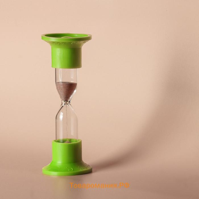 Песочные часы настольные на 5 минут, h-12 см, d - 4.4 см, упаковка пакет, микс