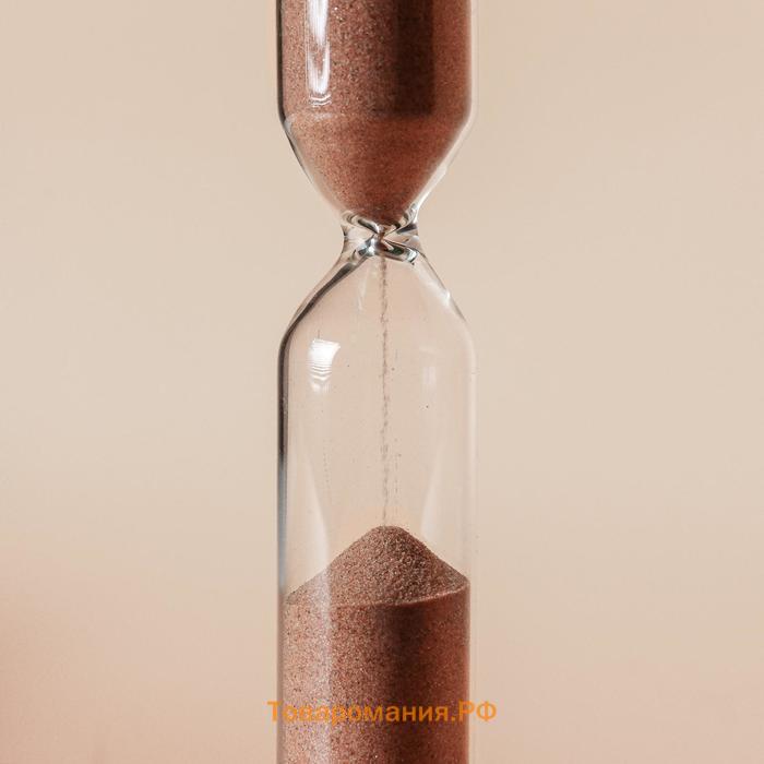 Песочные часы настольные на 15 минут, h- 17 см, d - 4.4 см, упаковка пакет, микс