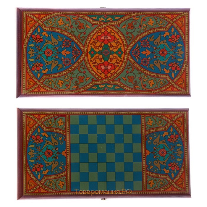 Нарды деревянные большие, настольная игра "Персидские", 40 х 40 см, с шашками