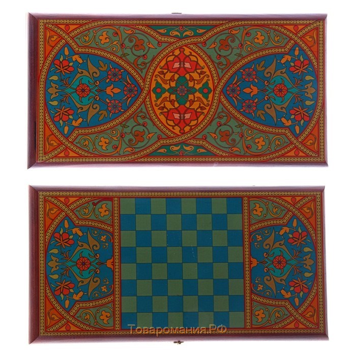 Нарды деревянные большие, настольная игра "Персидские", 40 х 40 см, с шашками