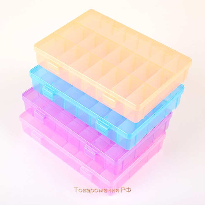 Органайзер для хранения RICCO, 24 ячейки, 19,5×13,5×2 см, цвет МИКС