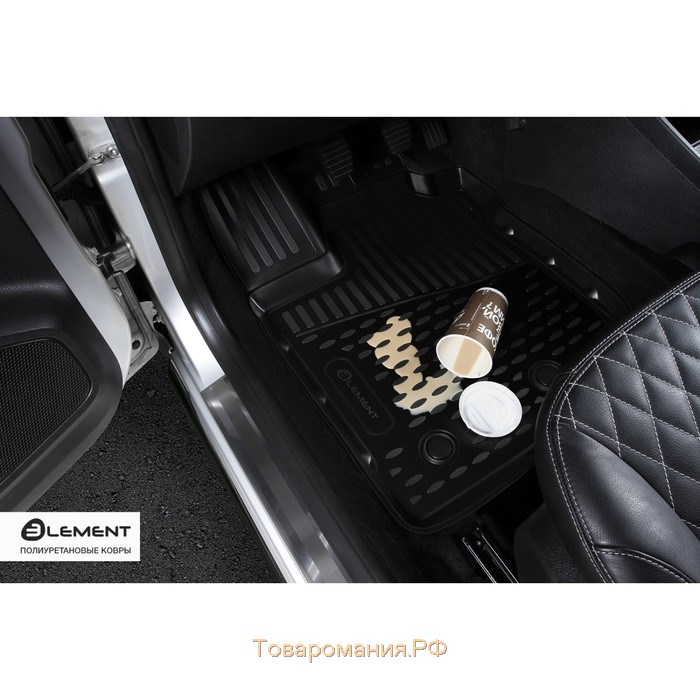 Коврики 3D в салон HONDA Pilot, 01/2016, 6 шт. (полиуретан)