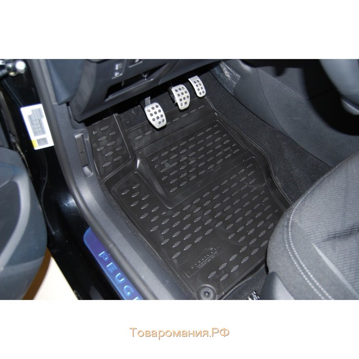 Коврики 3D в салон PEUGEOT 408, 2012-2016 4 шт. (полиуретан)