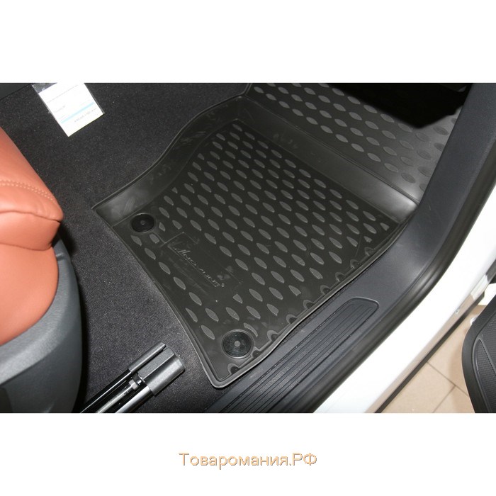 Коврики в салон VW Touareg 2010-2016, 4 шт. (полиуретан, бежевые)