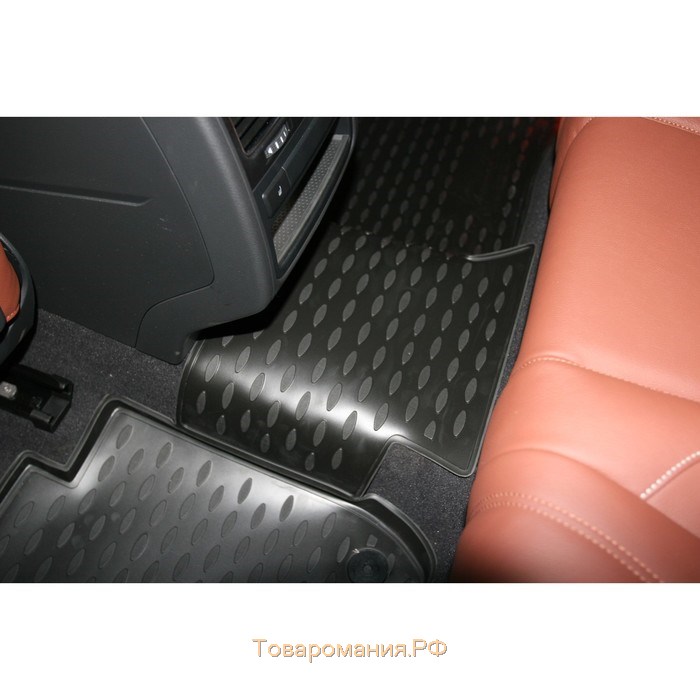 Коврики в салон VW Touareg 2010-2016, 4 шт. (полиуретан, бежевые)