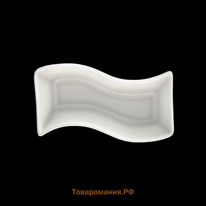 Блюдо фарфоровое Wilmax, 9,5×5,5 см, цвет белый