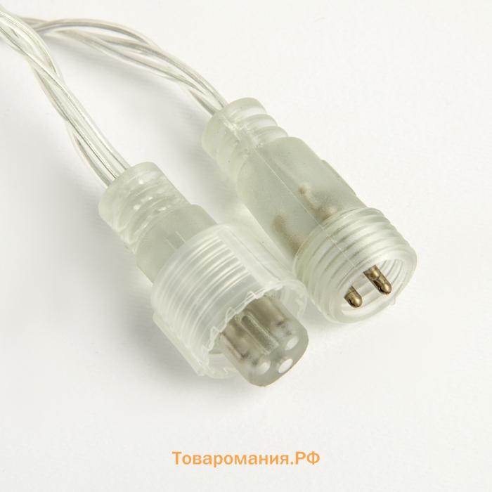 Гирлянда «Сеть» 2 × 1.5 м, IP44, УМС, прозрачная нить, 192 LED, свечение тёплое белое, 220 В