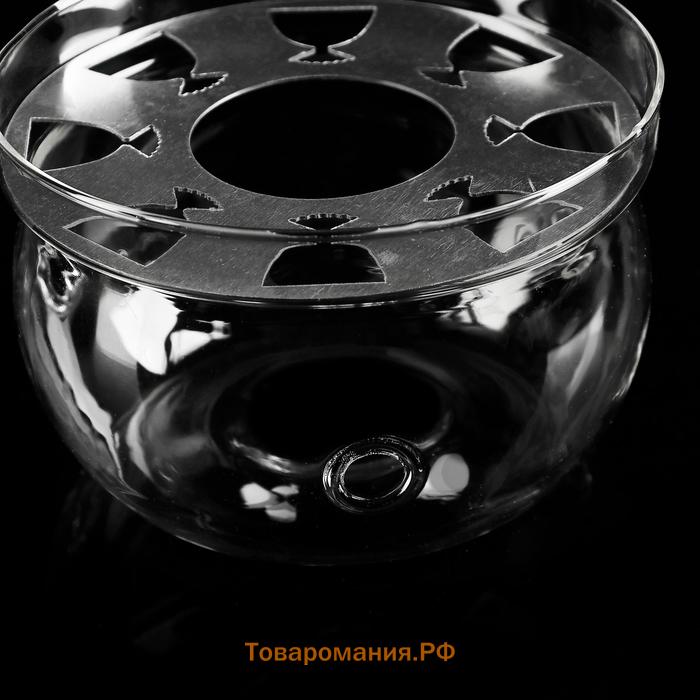 Подставка-подогрев под чайник  «Огонёк», d=13 см, стекло
