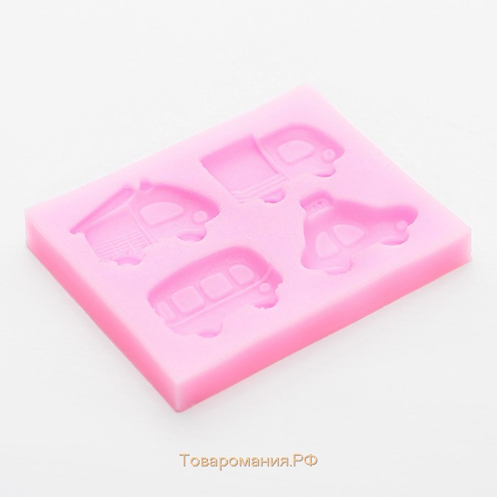 Молд «Транспорт», силикон, 8×6,5×1,1 см, цвет розовый