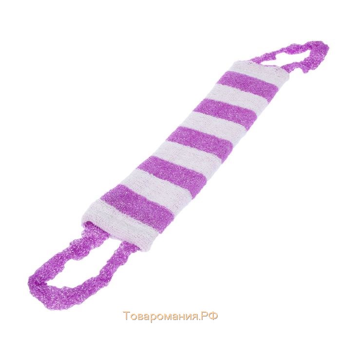 Мочалка - лента для тела , 43×12 см, жёсткая, широкая, МИКС