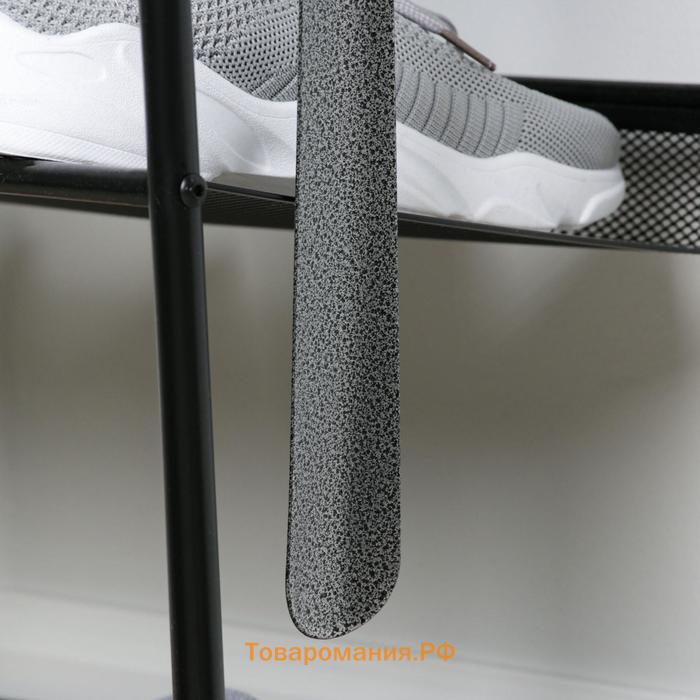Ложка для обуви с крючком, 42×4 см, покрытие антик серебро