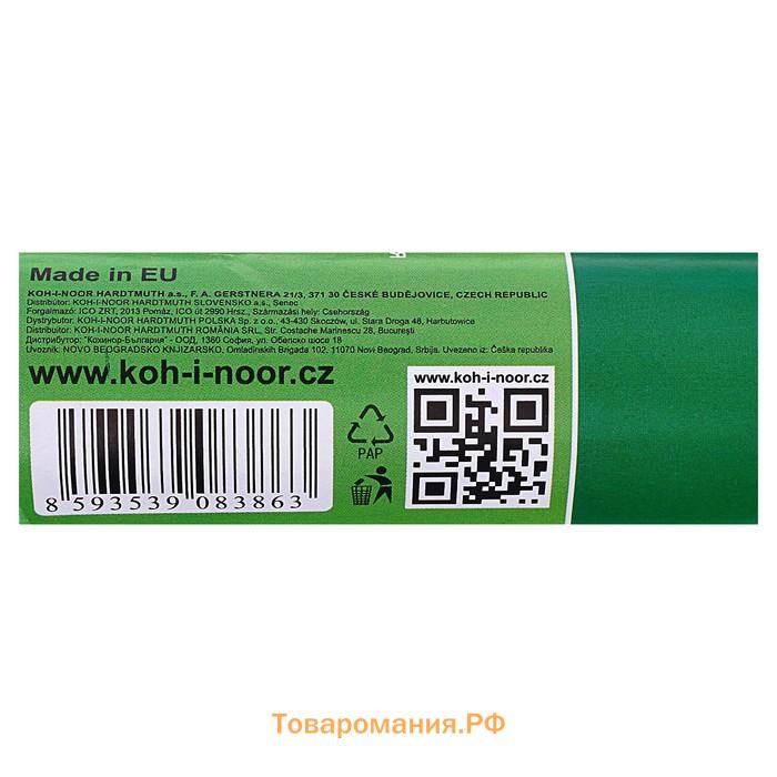 Бумага креповая поделочная гофро Koh-I-Noor 50 x 200 см 9755/19 зелёная тёмная, в рулоне