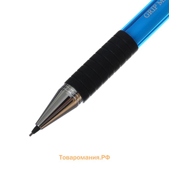 Карандаш механический 0.7 мм Faber-Castell GRIP Matic 1377 с ластиком, синий