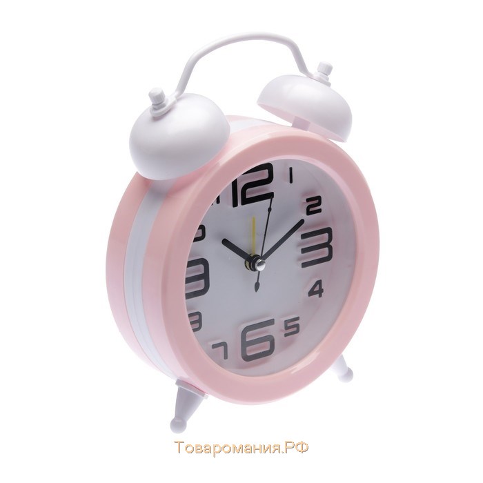 Часы - будильник настольные "Гармония", дискретный ход, циферблат d-10 см, 14 х 12.5 см, АА