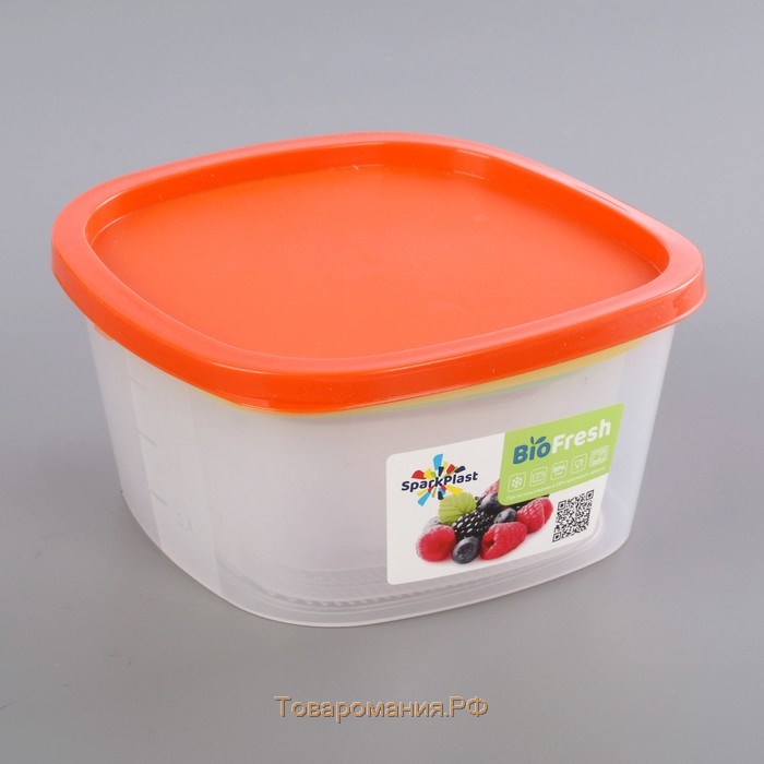 Набор пищевых контейнеров «BioFresh», 4 шт: 0,23 л, 0,5 л, 0,9 л, 1,55 л, цвет микс