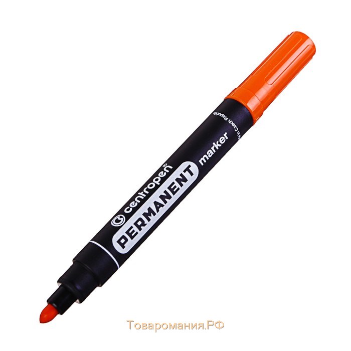 Маркер перманентный 5.0 мм Centropen 8566, линия 2,5 мм, цвет оранжевый