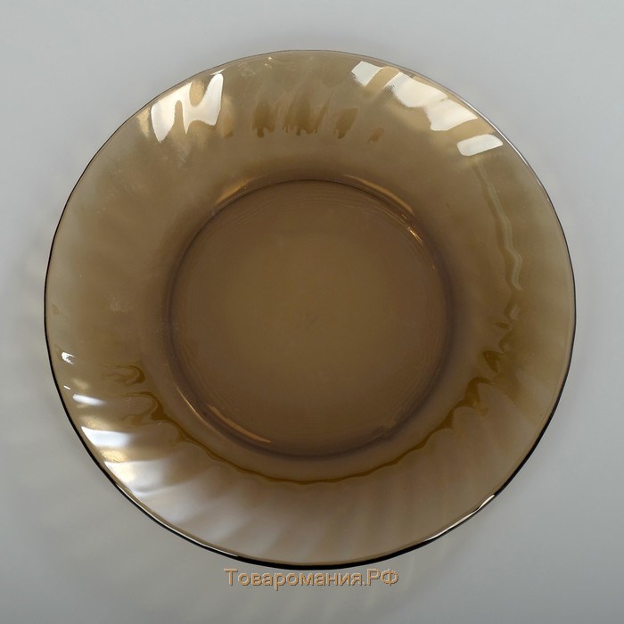 Тарелка плоская Elica, d=20,5 см, цвет коричневый