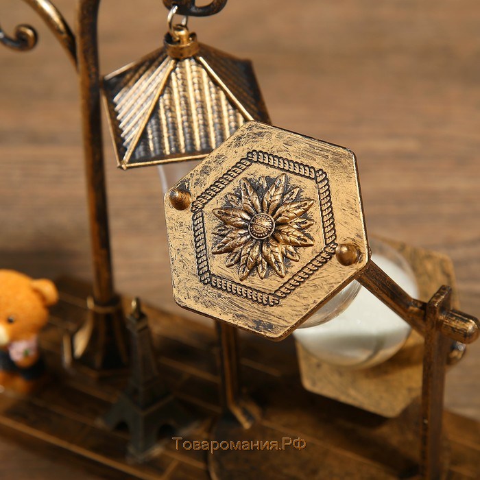 Песочные часы "Уличный фонарик", сувенирные, с подсветкой, 15.5 х 6.5 х 15.5 см