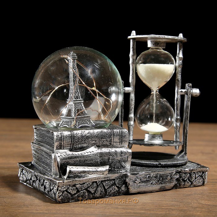 Песочные часы "Эйфелева башня", сувенирные, с подсветкой, 15.5 х 8.5 х 14 см