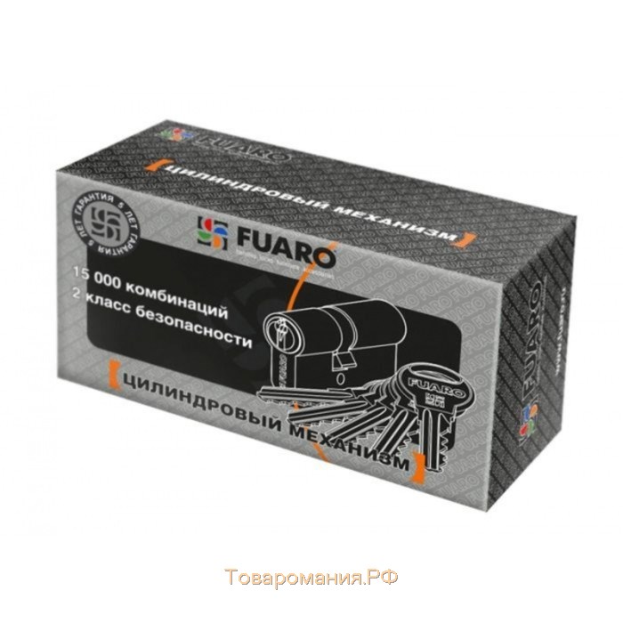 Цилиндровый механизм Fuaro R300/60 (25х10х25) CP, 5 ключей, цвет хром