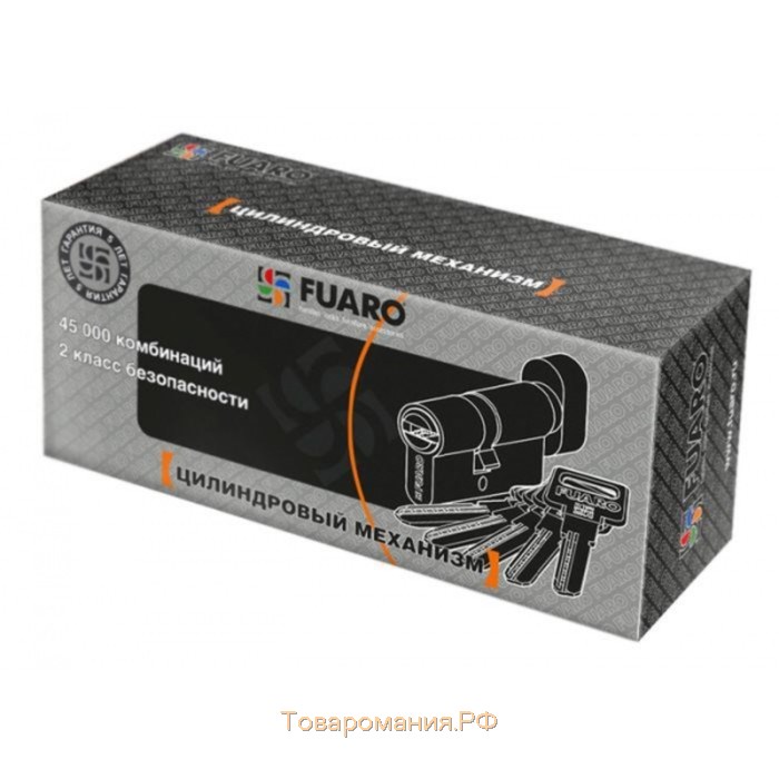 Цилиндровый механизм Fuaro R602/60 (25х10х25) AB, с вертушкой, 5 ключей, цвет бронза