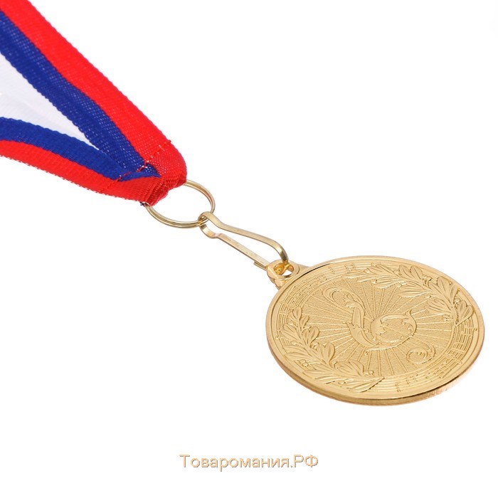 Медаль тематическая 179 «Музыка», d= 4 см. Цвет золото. С лентой