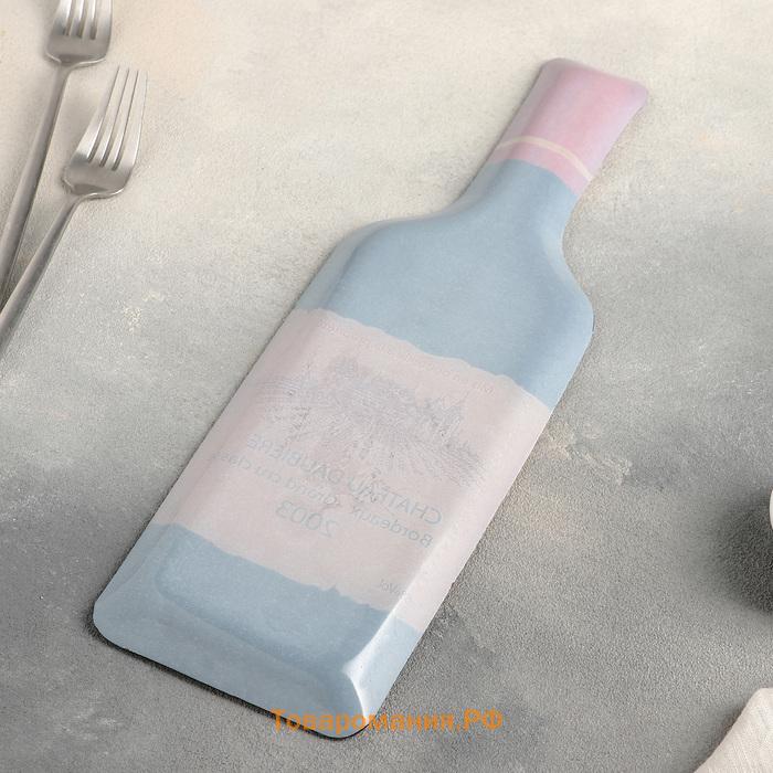 Блюдо стеклянное сервировочное «Вино», 34,5×11,5×1,5 см