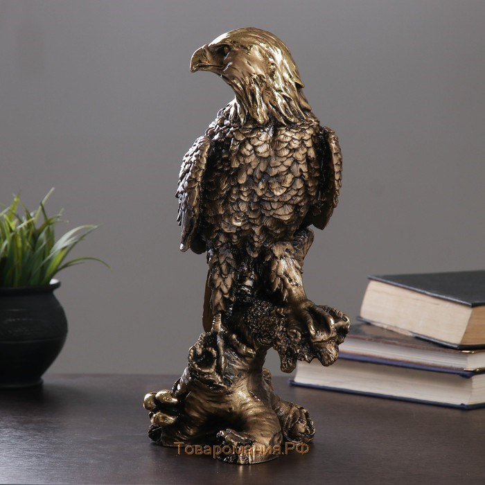 Фигура "Орел на коряге" золото, 32см