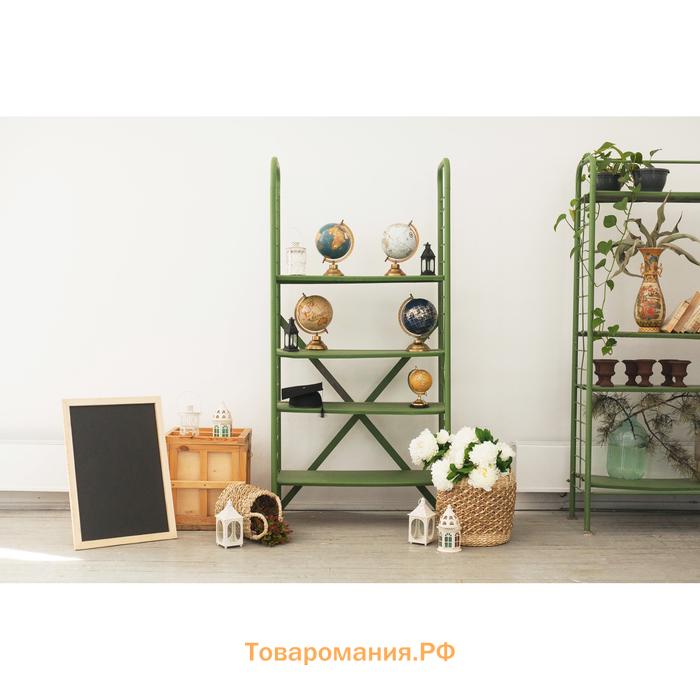 Подсвечник-фонарь на 1 свечу «Овальные окна», белый, 23.5×10.2×11.7 см