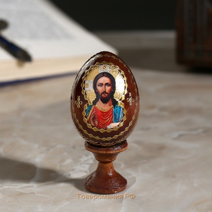Яйцо сувенирное "Господь Вседержитель", на подставке