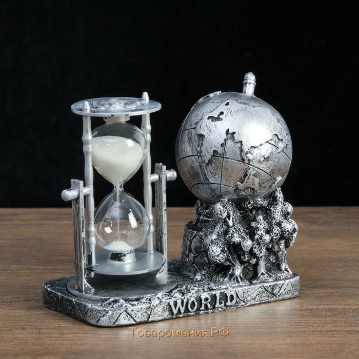 Песочные часы "Мир", сувенирные, 16 х 9 х 14 см