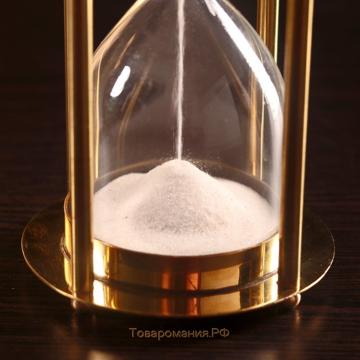 Песочные часы "Медеия" латунь, стекло (5 мин) 7,5х7,5х15 см