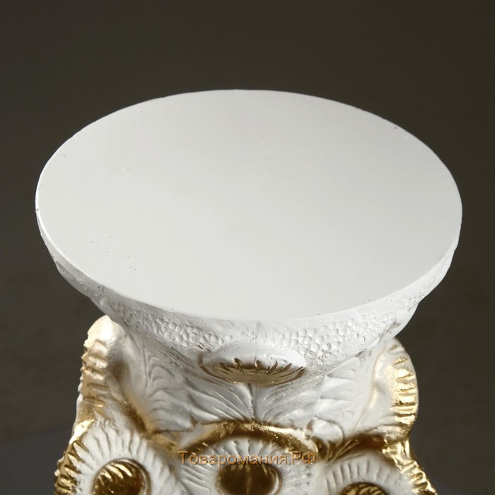 Фигура - подставка "Жар птица" белое золото, 39х32х52см