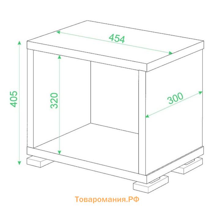 Стеллаж, 450 × 300 × 410 мм, цвет белый жемчуг