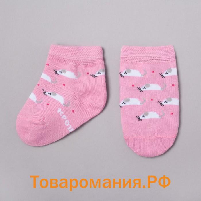 Набор носков Крошка Я «Котёнок», 2 пары, 6-8 см