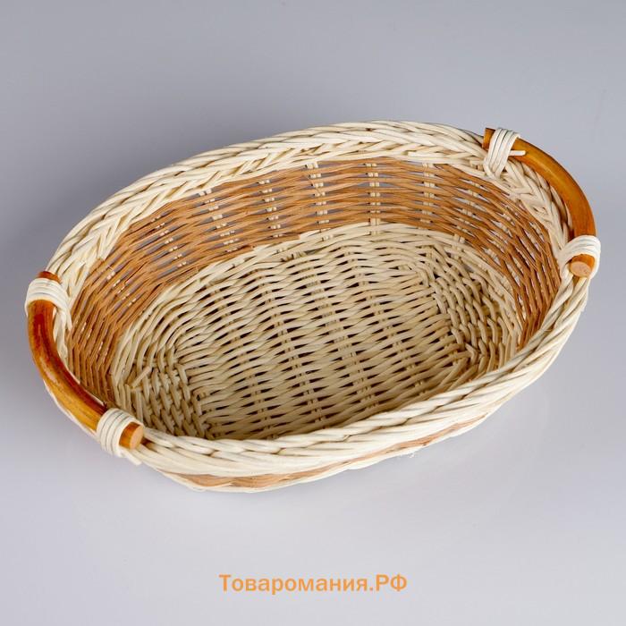 Корзина с ручками, 16×23×5 см, ротанг