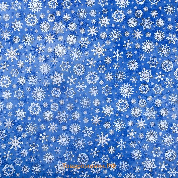 Бумага упаковочная глянцевая «Снежный вальс», 50 х 70 см, Новый год