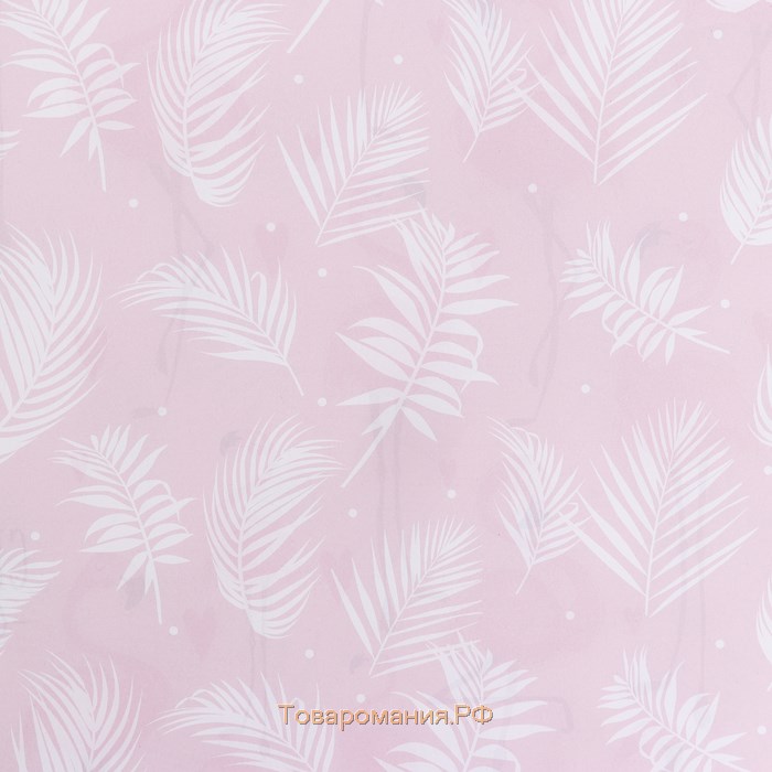 Бумага упаковочная глянцевая двухсторонняя «Фламинго», 70 х 100 см