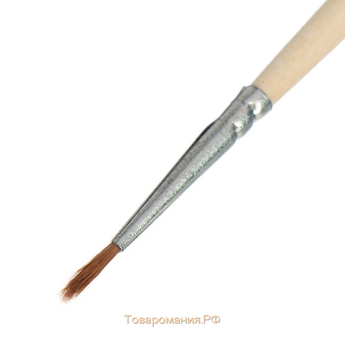 Кисть Колонок Круглая №0 (диаметр обоймы 1 мм; длина волоса 5 мм), деревянная ручка, Calligrata