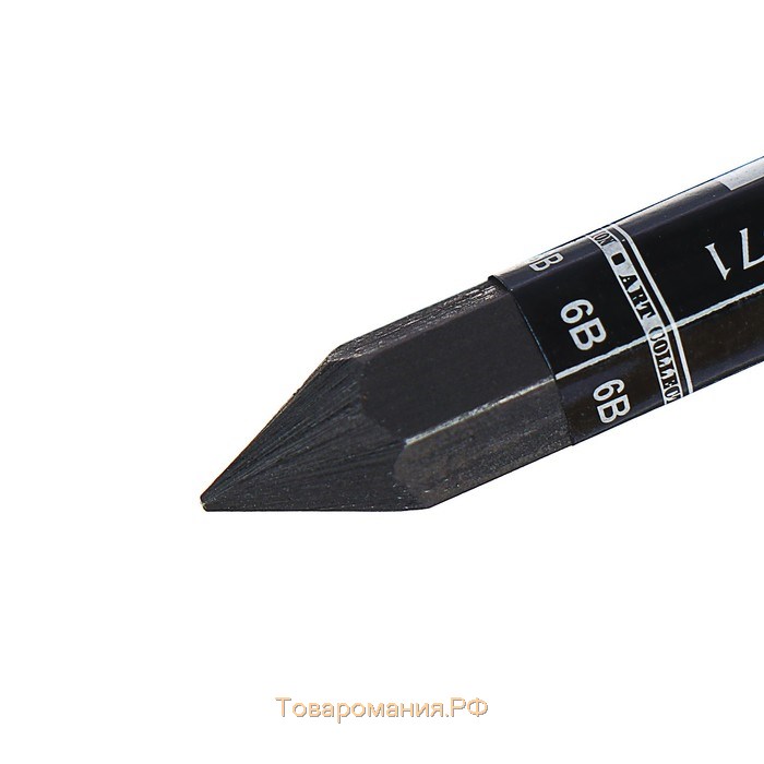 Карандаш чернографитный (цельнографитовый) Koh-I-Noor 8971, 6B, утолщённый