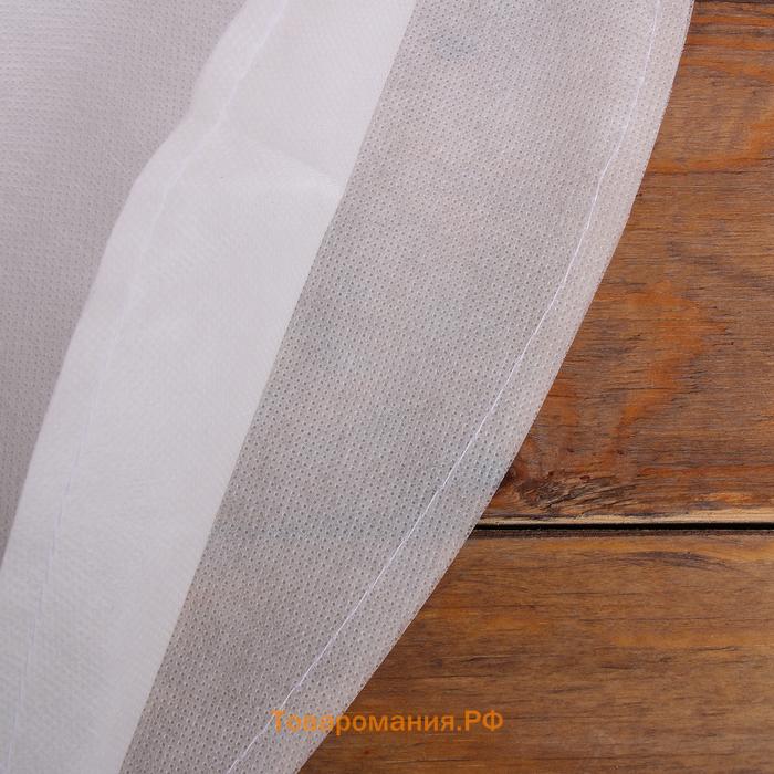Чехол для укрытия растений, металлический каркас, 80×35 см, спанбонд с УФ-стабилизатором, плотность 60 г/м²