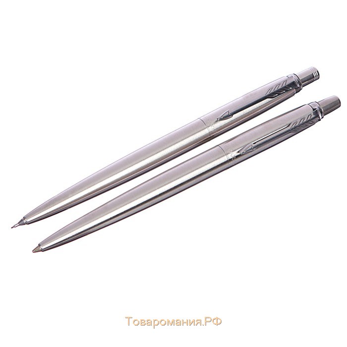Набор Parker Jotter Core KB61 Stainless Steel CT, ручка шариковая, корпус из нержавеющей стали + карандаш механический 0.5 мм