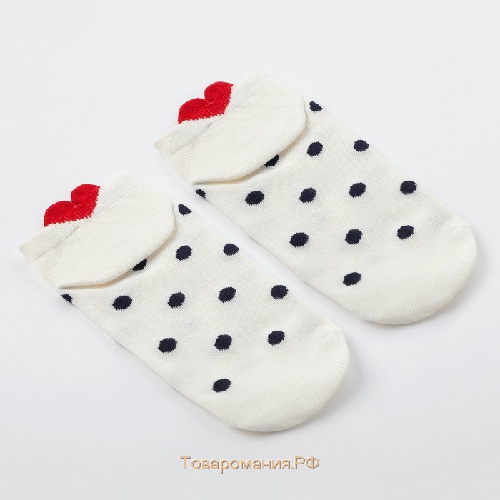 Набор женских носков (5 пар) MINAKU «Сердечки», размер 36-37 (23 см)