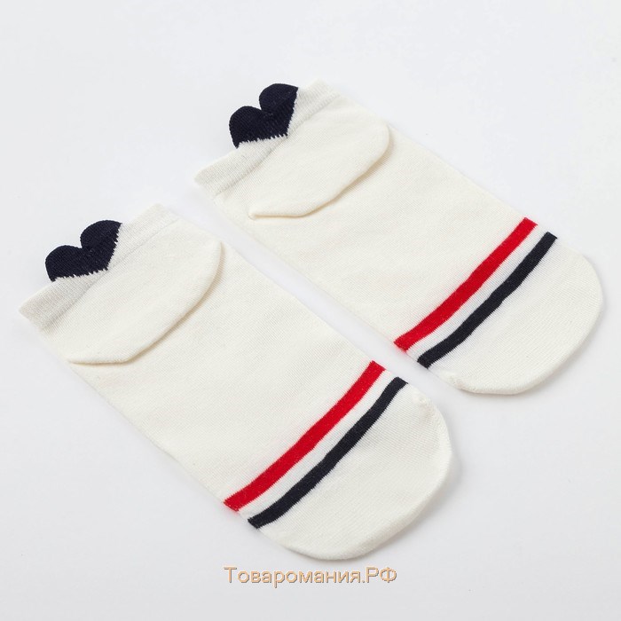 Набор женских носков (5 пар) MINAKU «Сердечки», размер 36-37 (23 см)