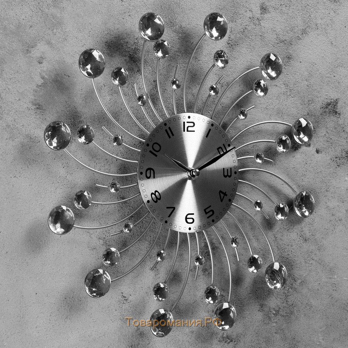 Часы настенные, серия: Ажур, "Каллифея", плавный ход, 33 х 33 см, d-13 см